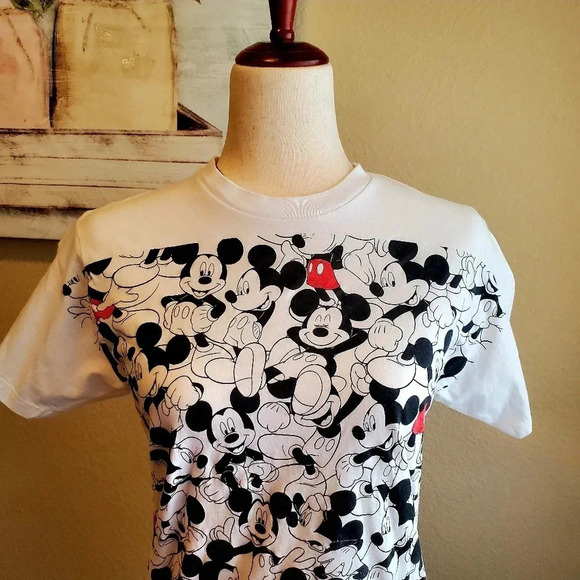 DISNEY | Mickey Mouse Collage Print T-Shirt sz S - Picture 2 of 4